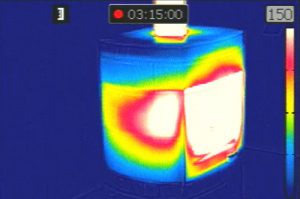 Poêle cheminée XP BOX ollaire LORFLAM caméra thermique accumulation