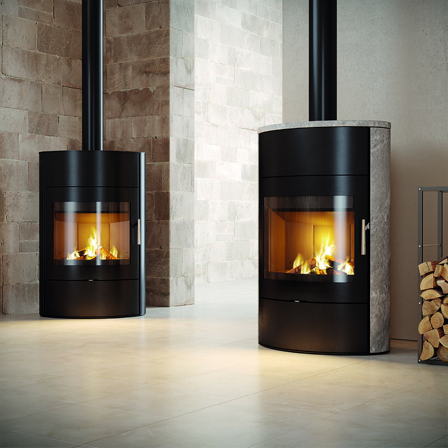 LORFLAM Ofen 19 bois habillage acier et ollaire
